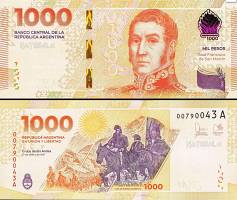 *1000 Pesos Argentína 2023, P367A UNC - Kliknutím na obrázok zatvorte -